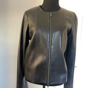 Vince Black Lamb Leather Jacket | Silk Lined | Size M MSRP 1000+
